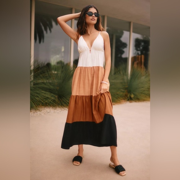 NWT The Raya Colorblock Maxi Dress - Picture 4 of 6
